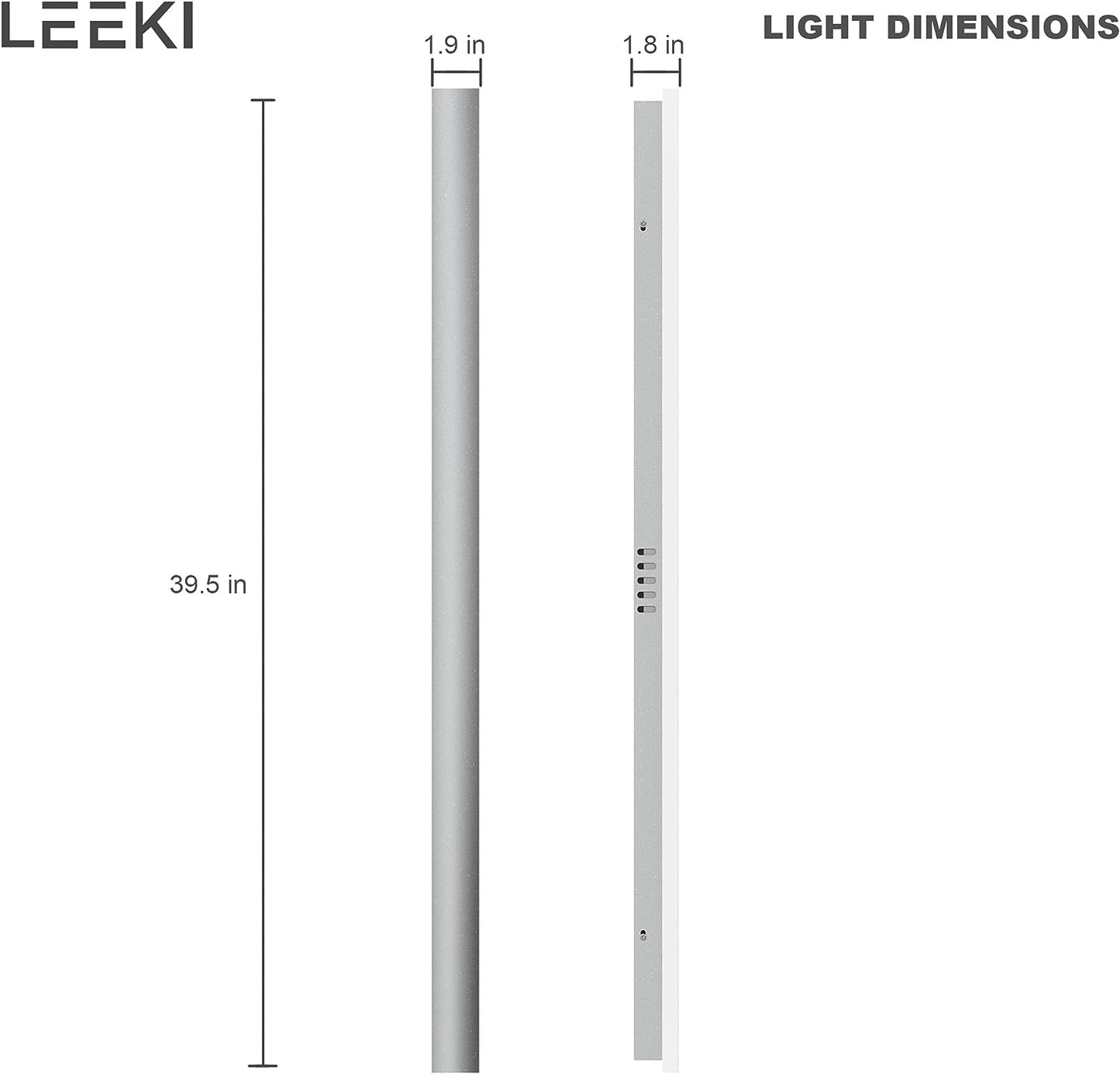 Outdoor Wall Light Bar Lamp - 40 inch - Silver