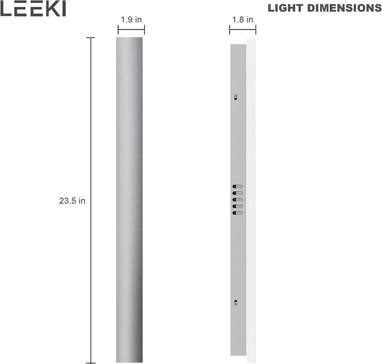 Outdoor Wall Light Bar Lamp - 24 inch - Silver
