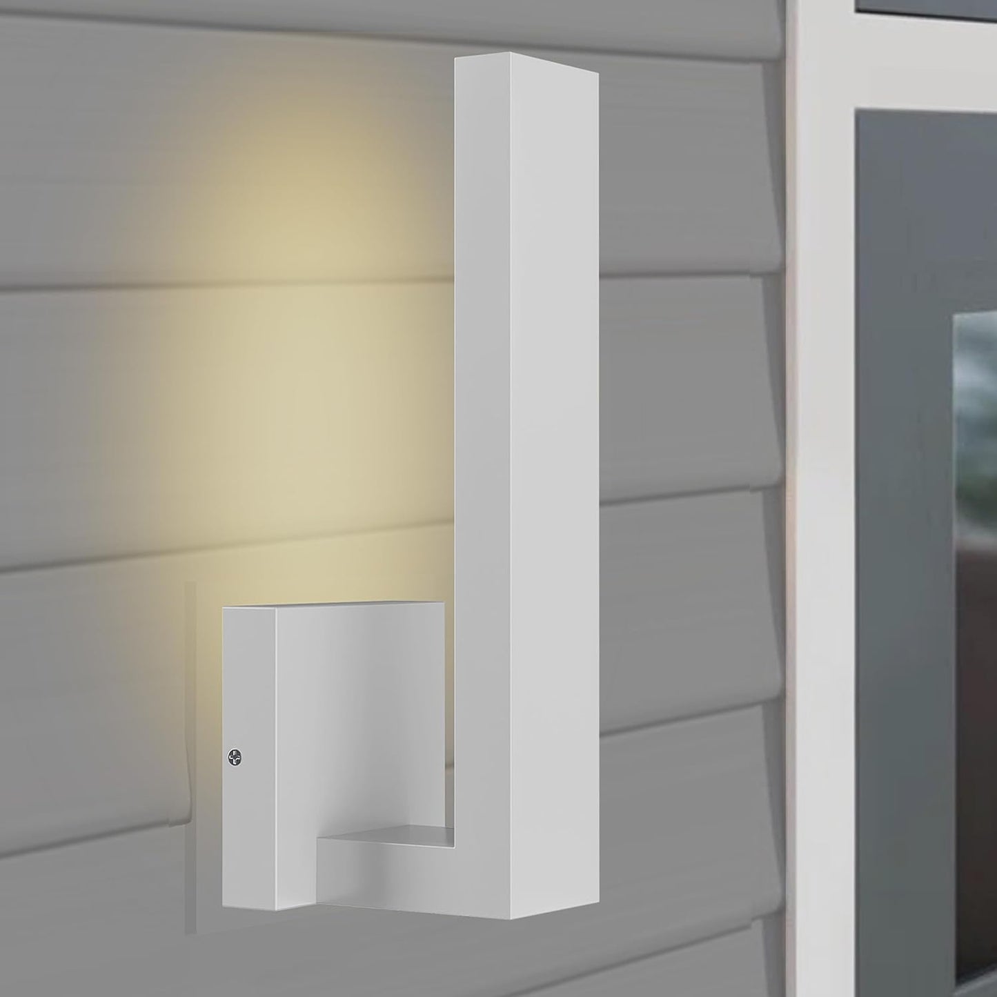 Outdoor Wall Light L Shape Lamp - White