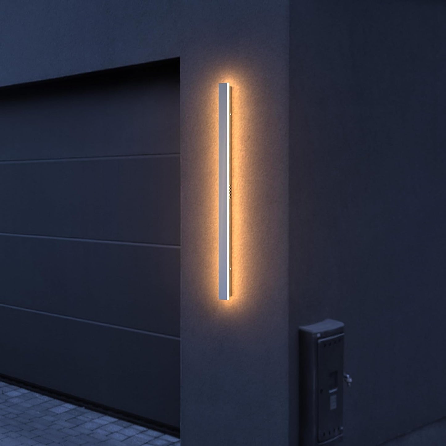 Outdoor Wall Light Bar Lamp - 40 inch - Silver