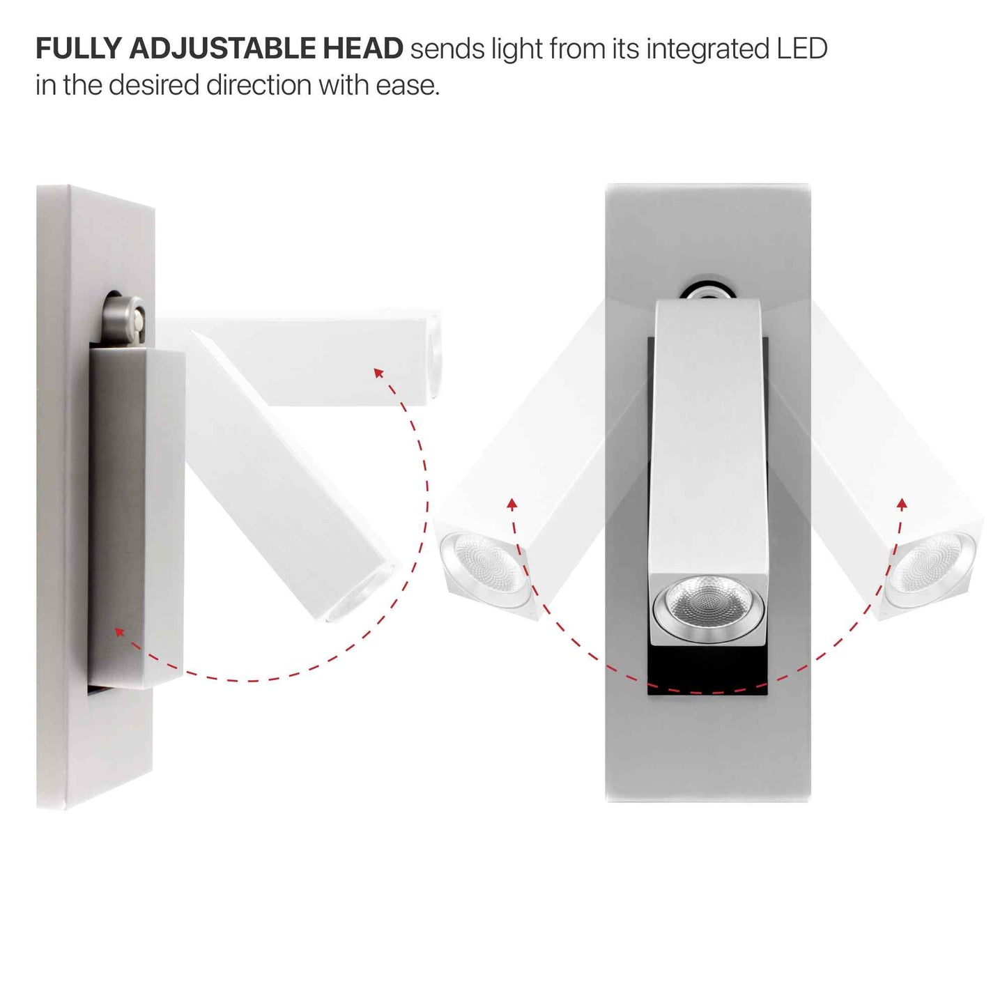 Bedside Embedded Reading Light - Brushed Nickel