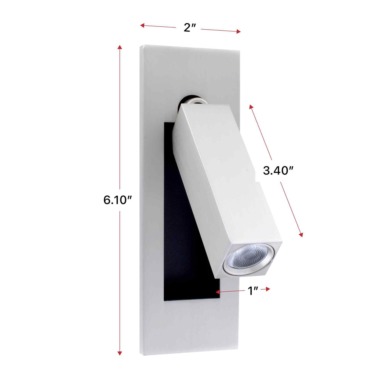 Bedside Embedded Reading Light - Brushed Nickel