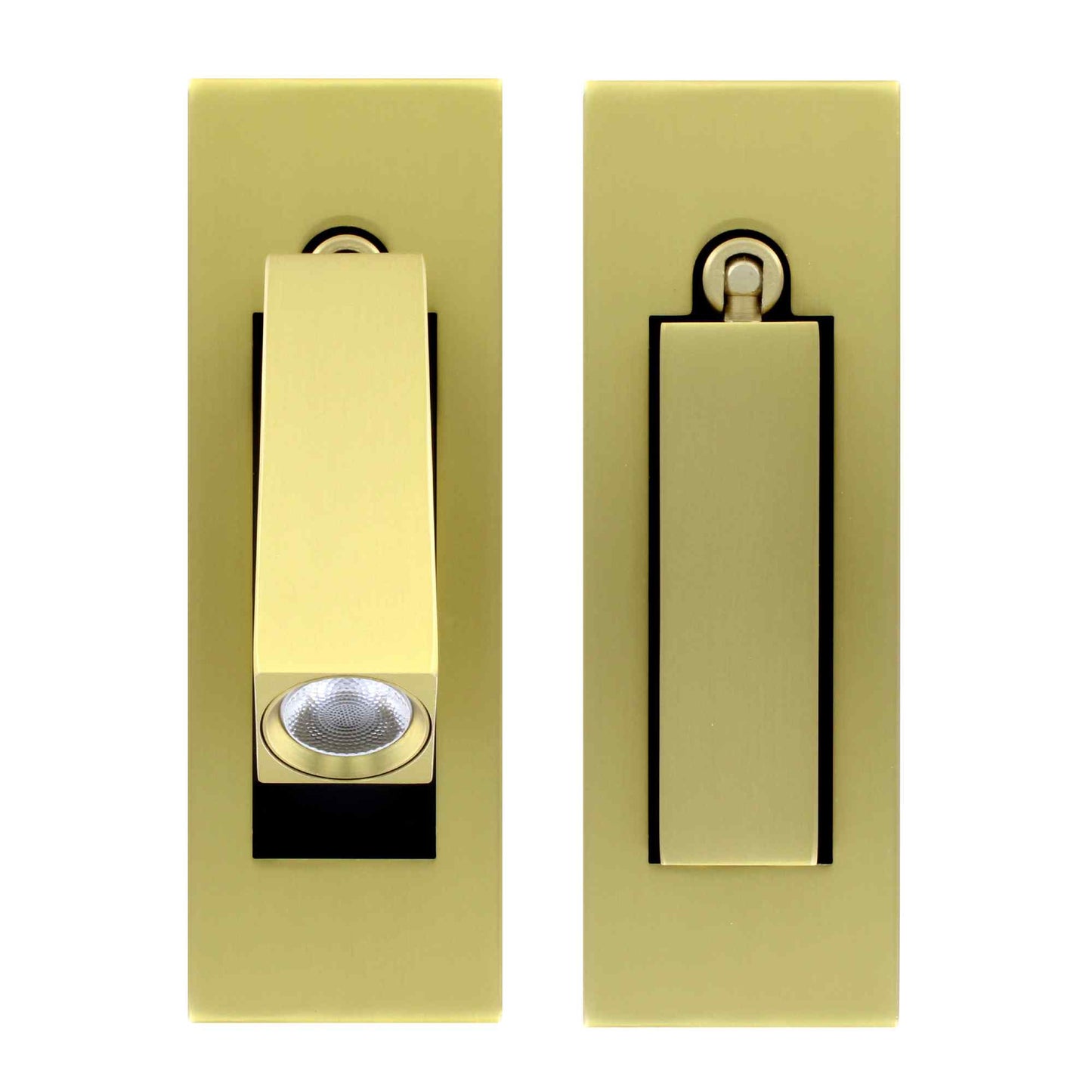 Bedside Embedded Reading Light - Brushed Copper Gold