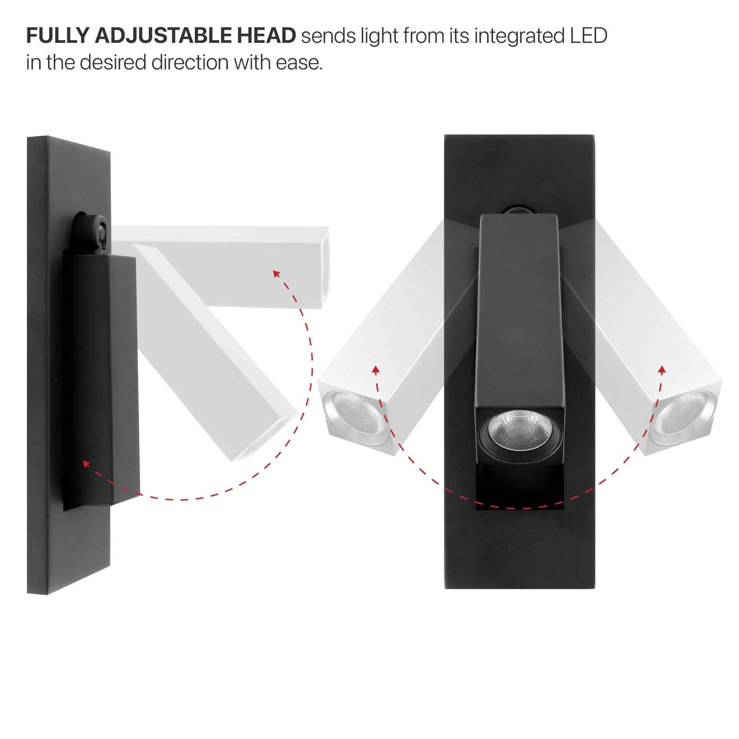 Bedside Embedded Reading Light - Black