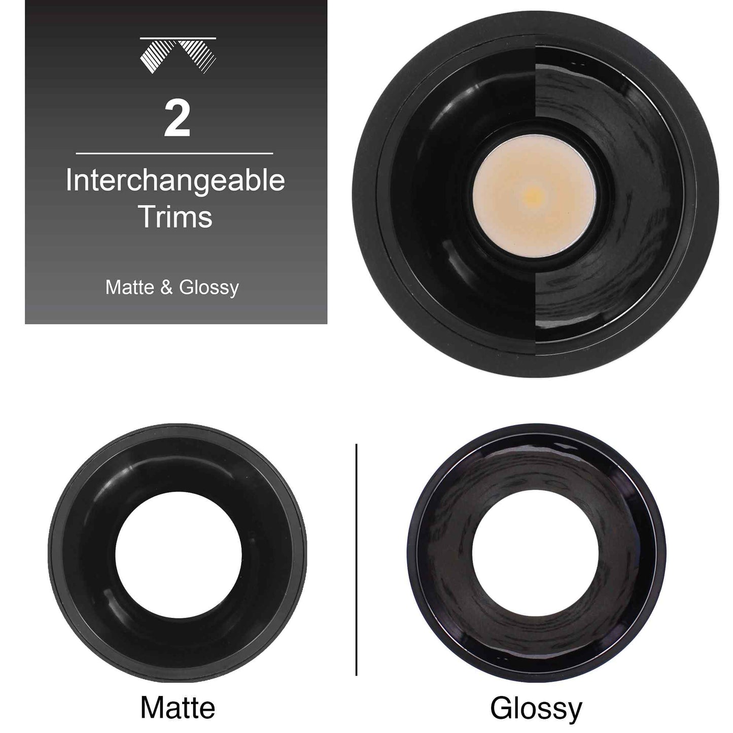 Recessed Light - 4-inch trim - 15W-4000k - Black
