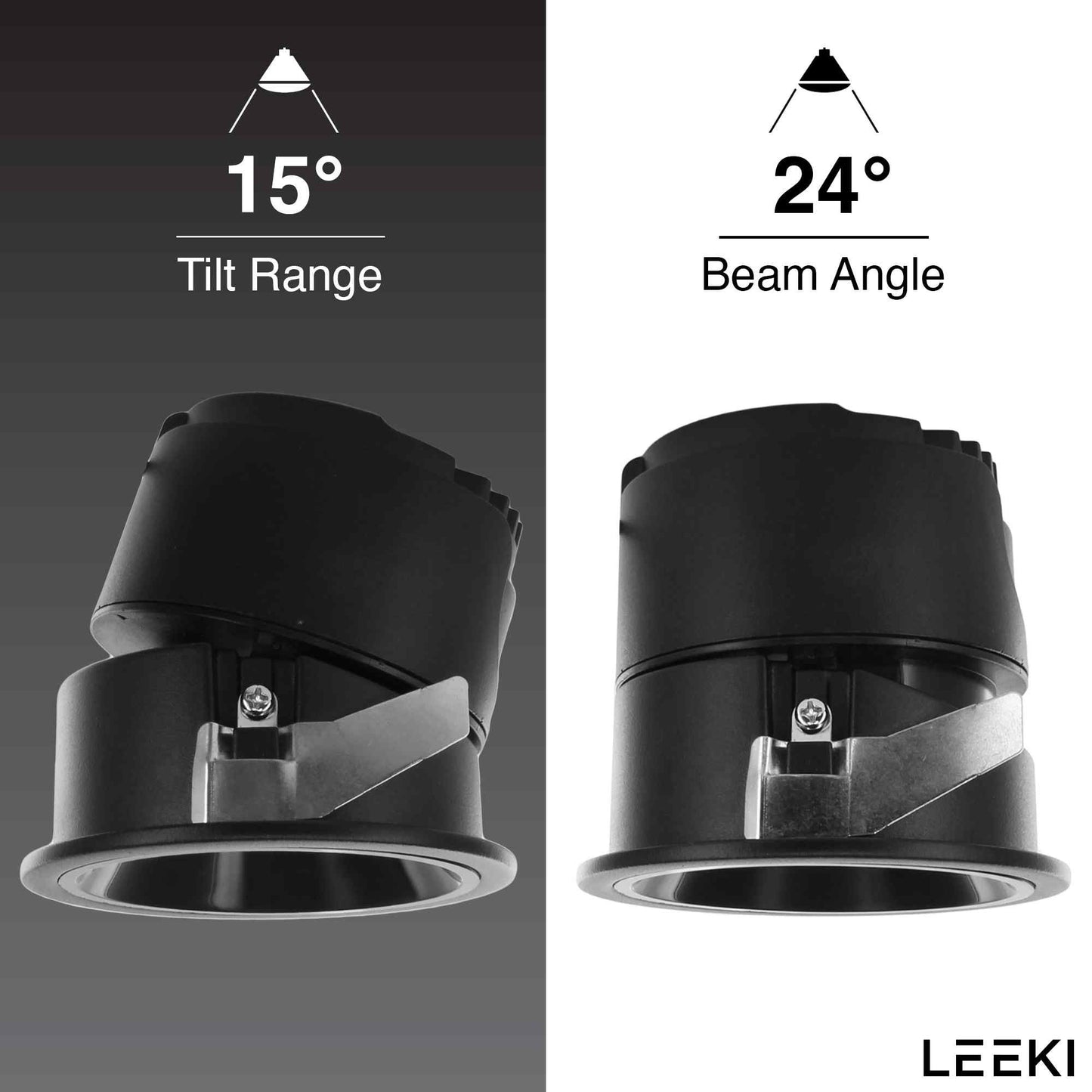 Recessed Light - 4-inch trim - 15W-4000k - Black