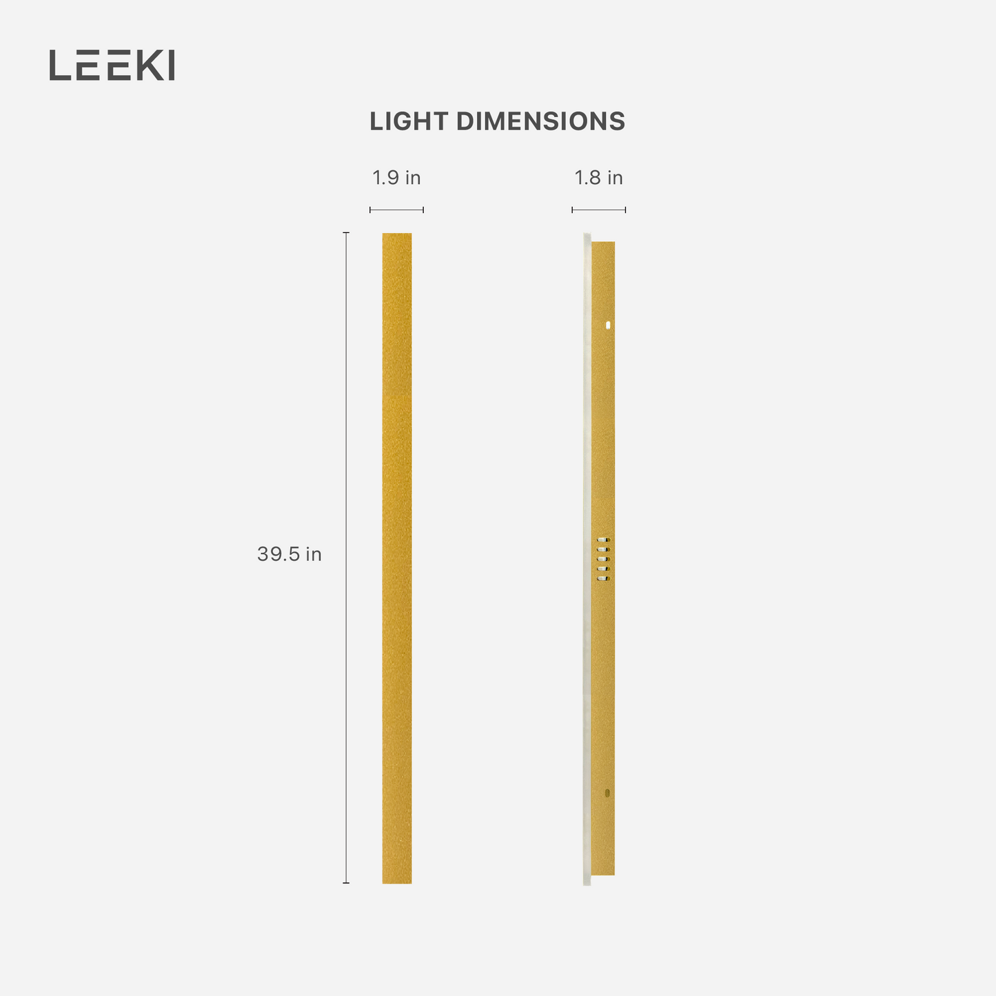 Outdoor Wall Light Bar Lamp - 40 inch - Gold