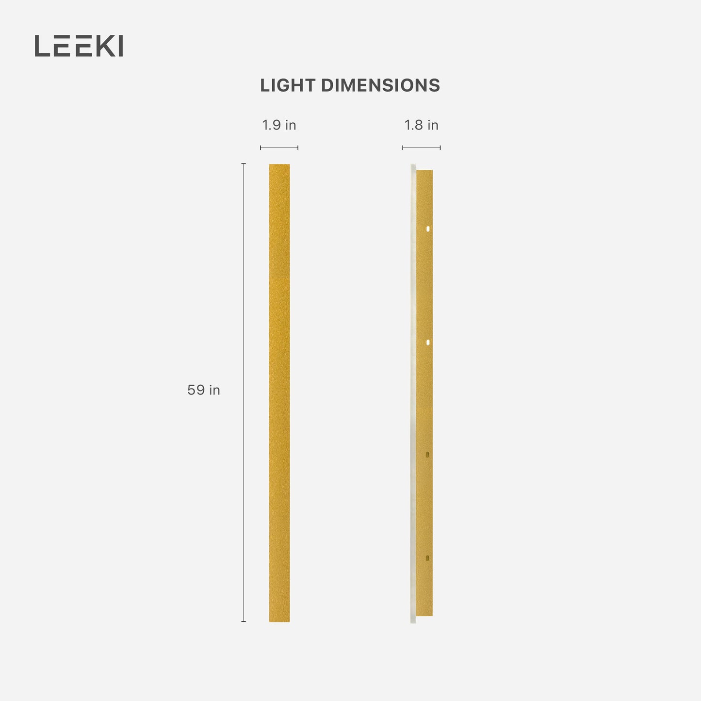 Outdoor Wall Light Bar Lamp - 60 inch - Gold