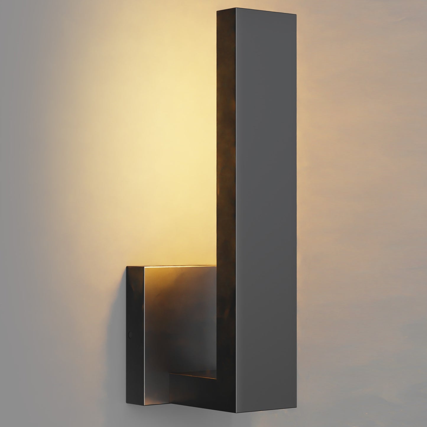 Outdoor Wall Light L Shape Lamp - Black