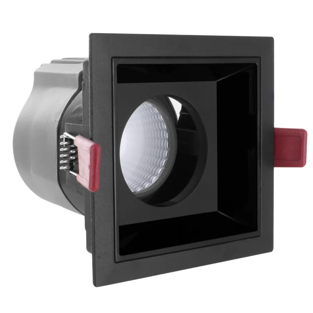 Square Recessed Light 2 inch trim 5W 3000k Black