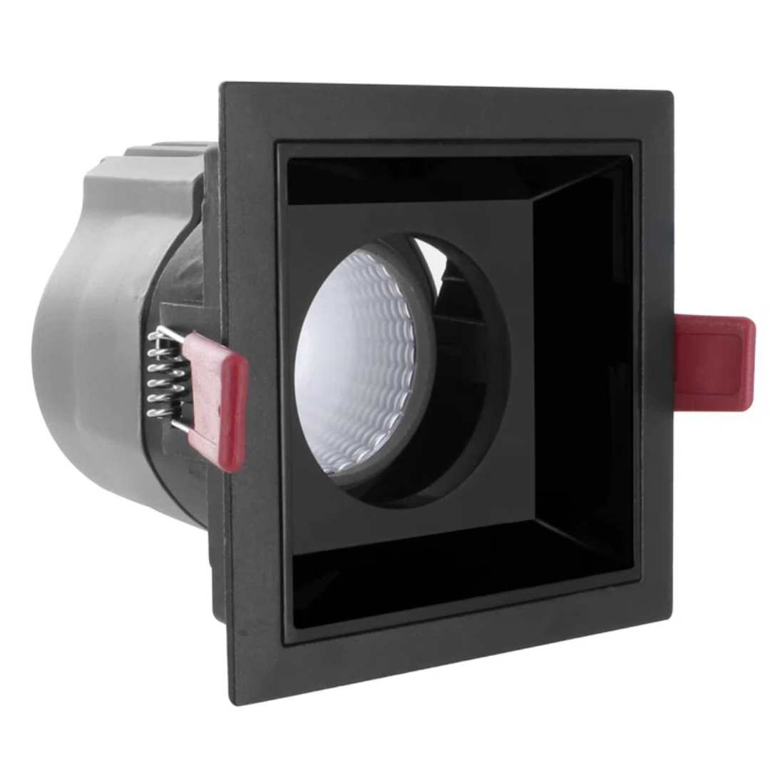 Square Recessed Light - 2-inch trim - 5W-3000k - Black